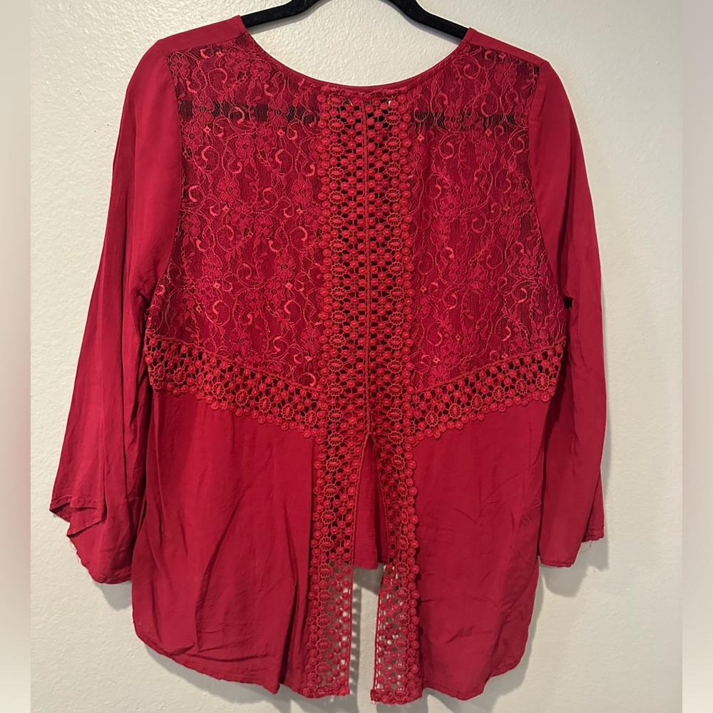 Chloe k red blouse